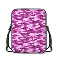 Pink Camouflage Print Rectangular Crossbody Bag