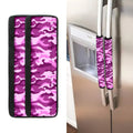 Pink Camouflage Print Refrigerator Handle Covers