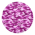 Pink Camouflage Print Round Blanket