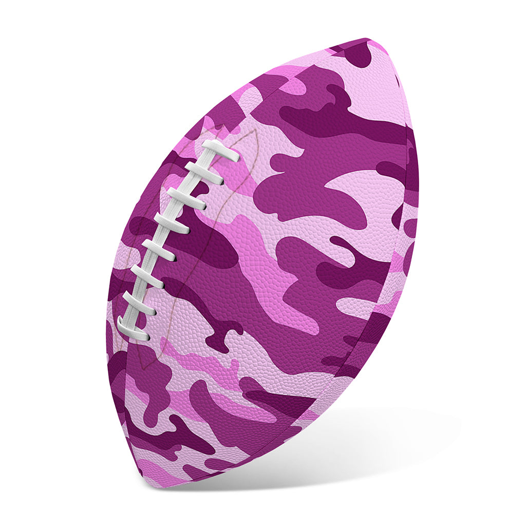 Pink Camouflage Print Rugby Ball