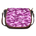 Pink Camouflage Print Saddle Bag