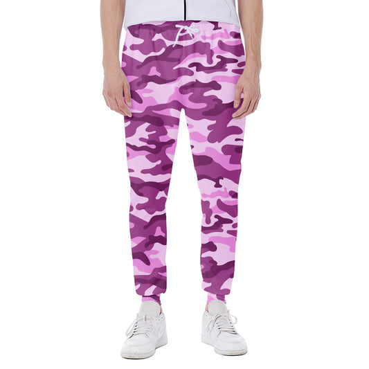 Pink Camouflage Print Scuba Joggers
