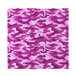 Pink Camouflage Print Silk Bandana