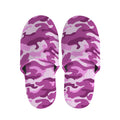 Pink Camouflage Print Slippers
