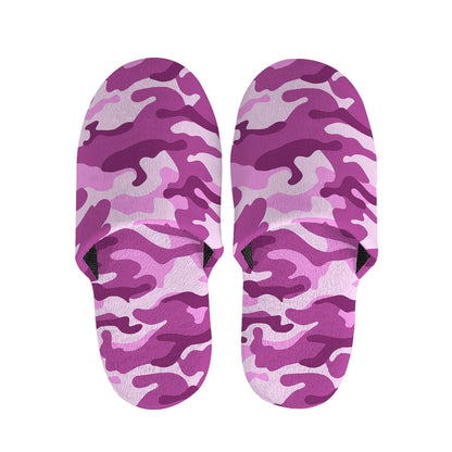 Pink Camouflage Print Slippers