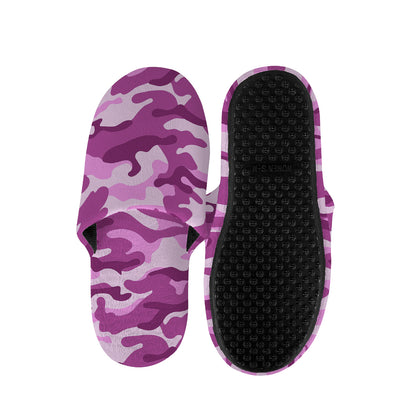 Pink Camouflage Print Slippers