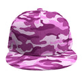 Pink Camouflage Print Snapback Cap