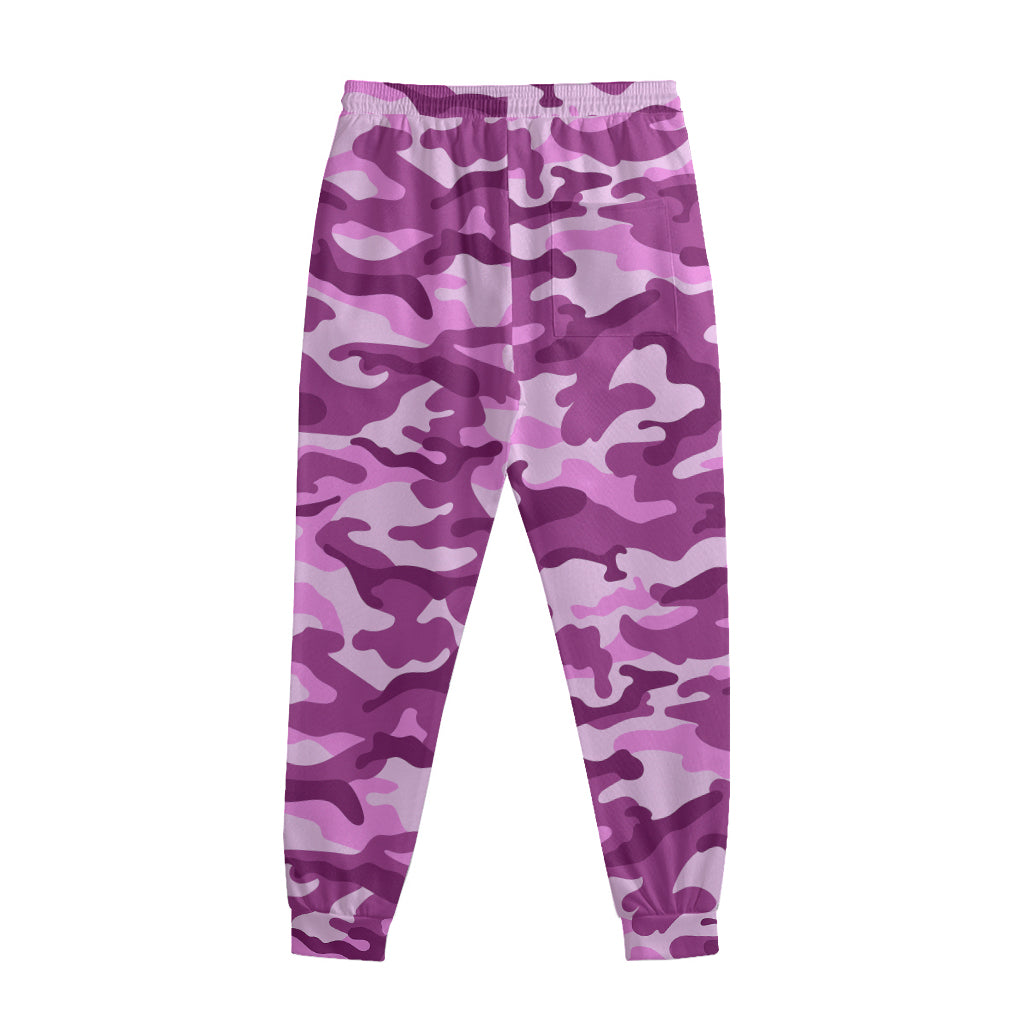 Pink Camouflage Print Sweatpants