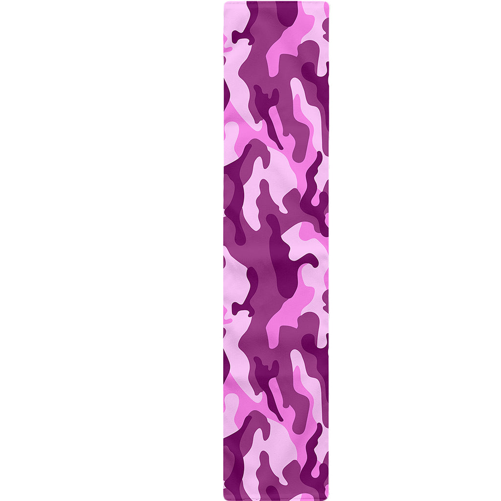 Pink Camouflage Print Table Runner
