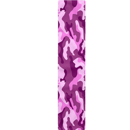 Pink Camouflage Print Table Runner