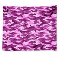 Pink Camouflage Print Tapestry