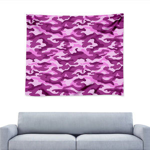 Pink Camouflage Print Tapestry