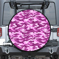 Pink Camouflage Print Tire Cover