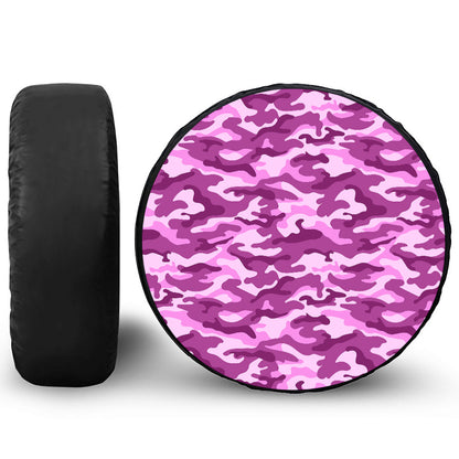 Pink Camouflage Print Tire Cover