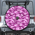 Pink Camouflage Print Tire Cover With Camera Hole