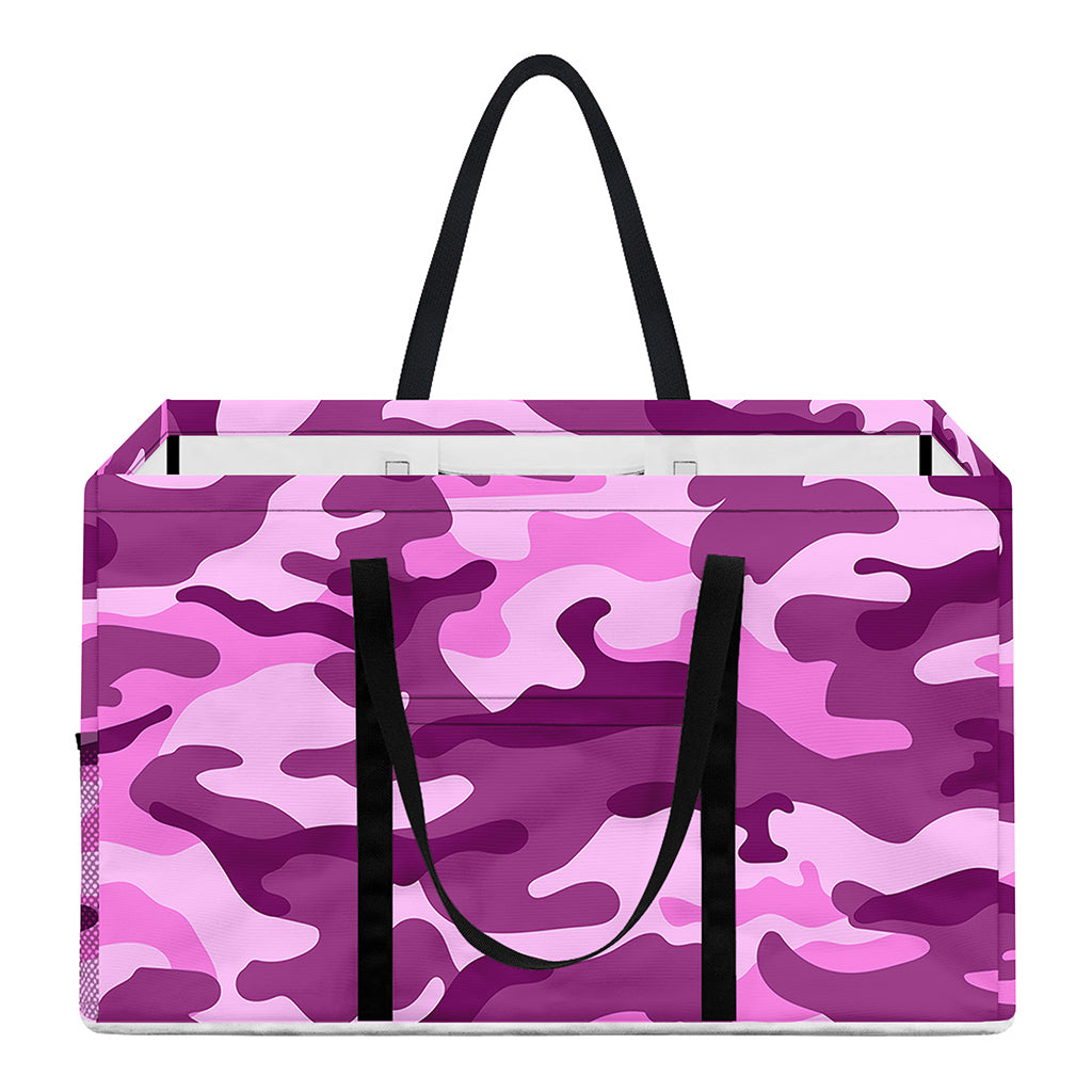 Pink Camouflage Print Utility Tote Bag