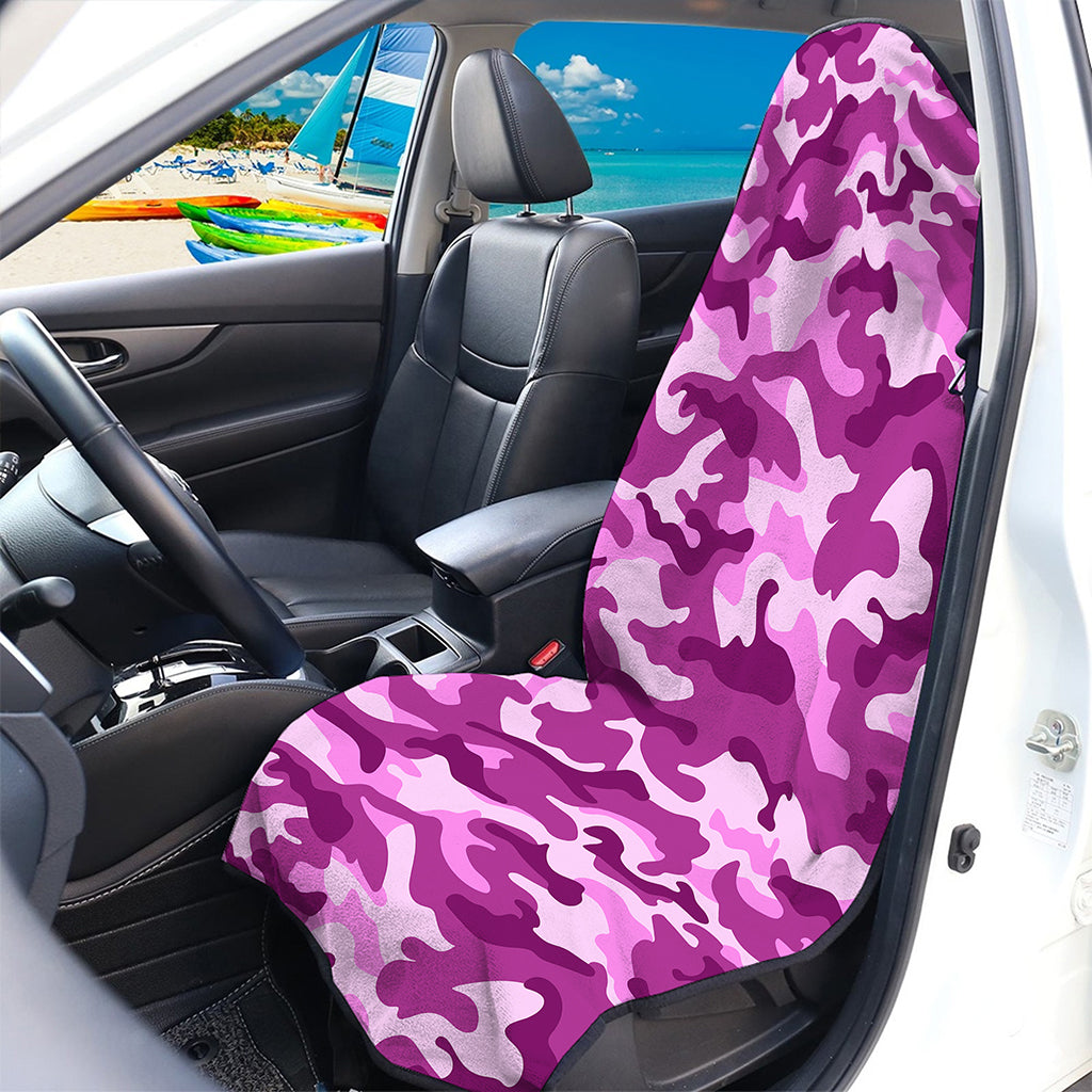 Pink Camouflage Print Waterproof Car Seat Cover