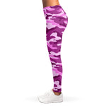 Pink Camouflage Print Women's Leggings