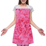 Pink Carnation Flower Print Adjustable Apron
