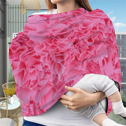 Pink Carnation Flower Print Baby Seat Cover