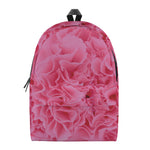 Pink Carnation Flower Print Backpack