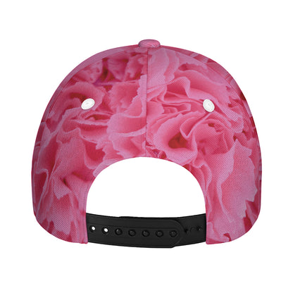 Pink Carnation Flower Print Baseball Cap