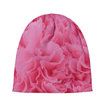 Pink Carnation Flower Print Beanie