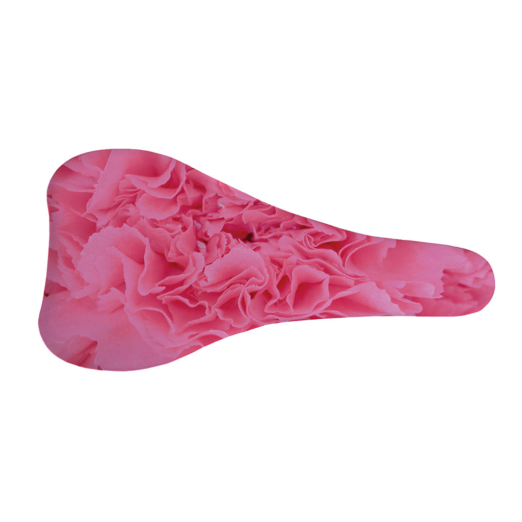 Pink Carnation Flower Print Bicycle Seat Cover