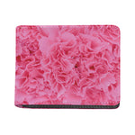 Pink Carnation Flower Print Bifold Wallet