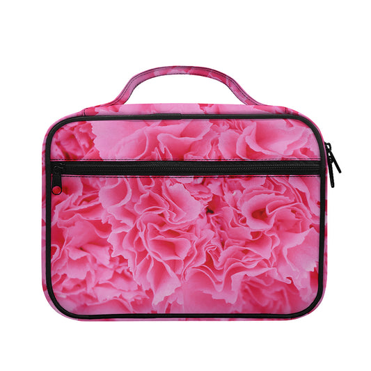 Pink Carnation Flower Print Briefcase Bible Bag