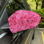 Pink Carnation Flower Print Car Side Mirror Covers
