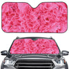 Pink Carnation Flower Print Car Windshield Sun Shade