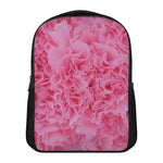Pink Carnation Flower Print Casual Backpack