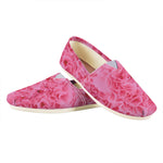 Pink Carnation Flower Print Casual Shoes
