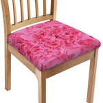 Pink Carnation Flower Print Chair Cushion Cover