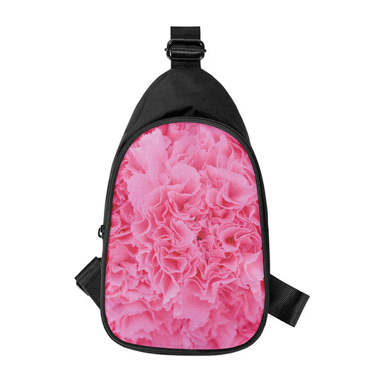 Pink Carnation Flower Print Chest Bag