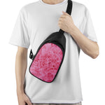 Pink Carnation Flower Print Chest Bag