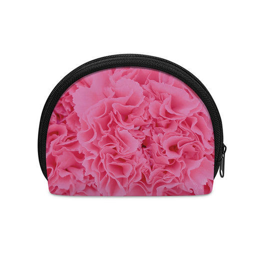 Pink Carnation Flower Print Coin Purse