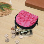 Pink Carnation Flower Print Coin Purse