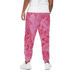 Pink Carnation Flower Print Cotton Pants