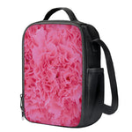 Pink Carnation Flower Print Crossbody Lunch Bag