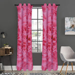 Pink Carnation Flower Print Curtain
