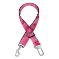 Pink Carnation Flower Print Dog Seat Belt
