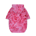 Pink Carnation Flower Print Dog Zip Up Hoodie