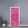 Pink Carnation Flower Print Door Sticker