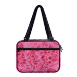 Pink Carnation Flower Print Double Strap Bible Bag