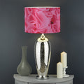 Pink Carnation Flower Print Drum Lamp Shade