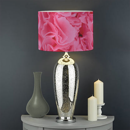 Pink Carnation Flower Print Drum Lamp Shade