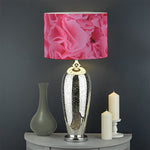 Pink Carnation Flower Print Drum Lamp Shade