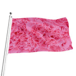 Pink Carnation Flower Print Flag
